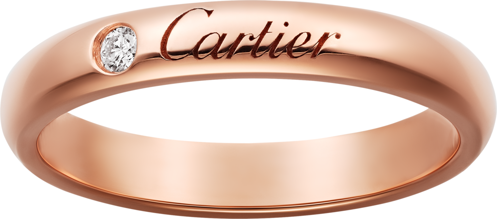 Cartieピンクゴールド エングレープドCドゥリング ダイヤモンド #50号 Cartieピンクゴールド エングレープドCドゥリング ダイヤモンド