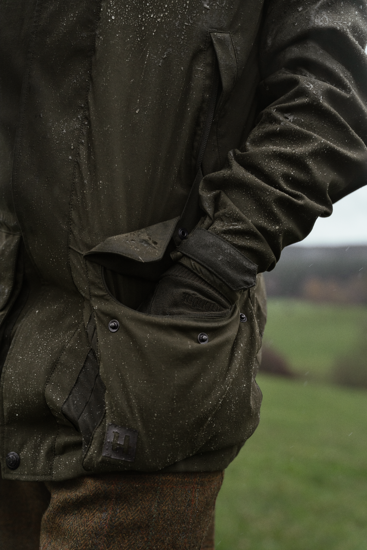 barbour gold standard supa hunting waxed cotton jacket