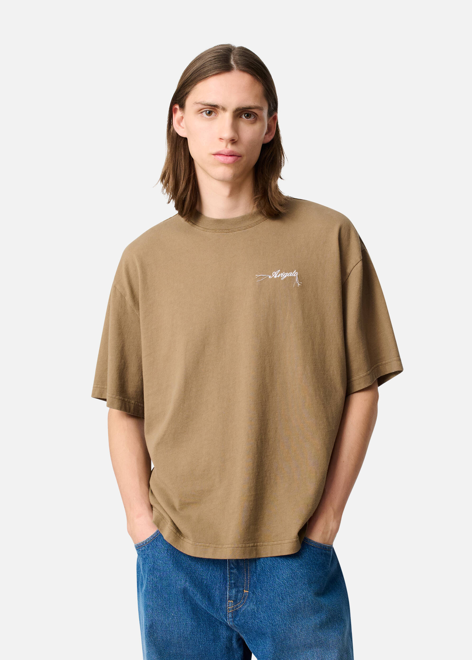 ★AXEL ARIGATO★アナウォッシュド半袖Tシャツ Axel Arigato ロゴ Tシャツ | ホワイト | FARFETCH JP