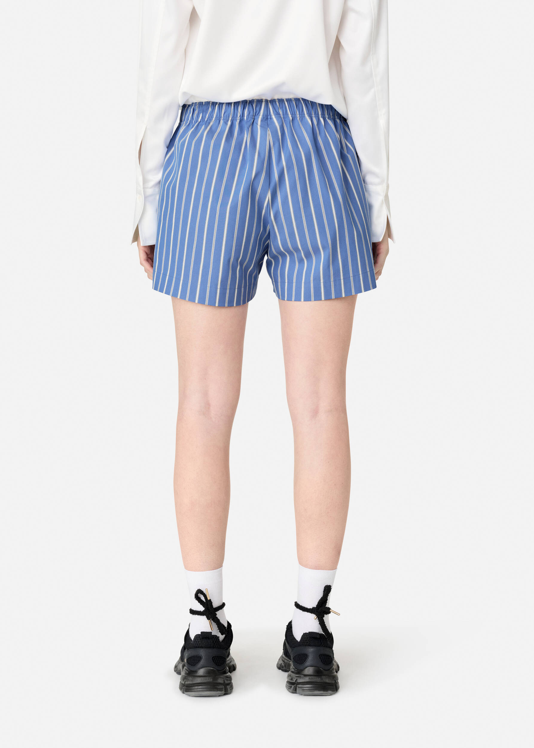 AXEL ARIGATO - Striped Cotton Shorts