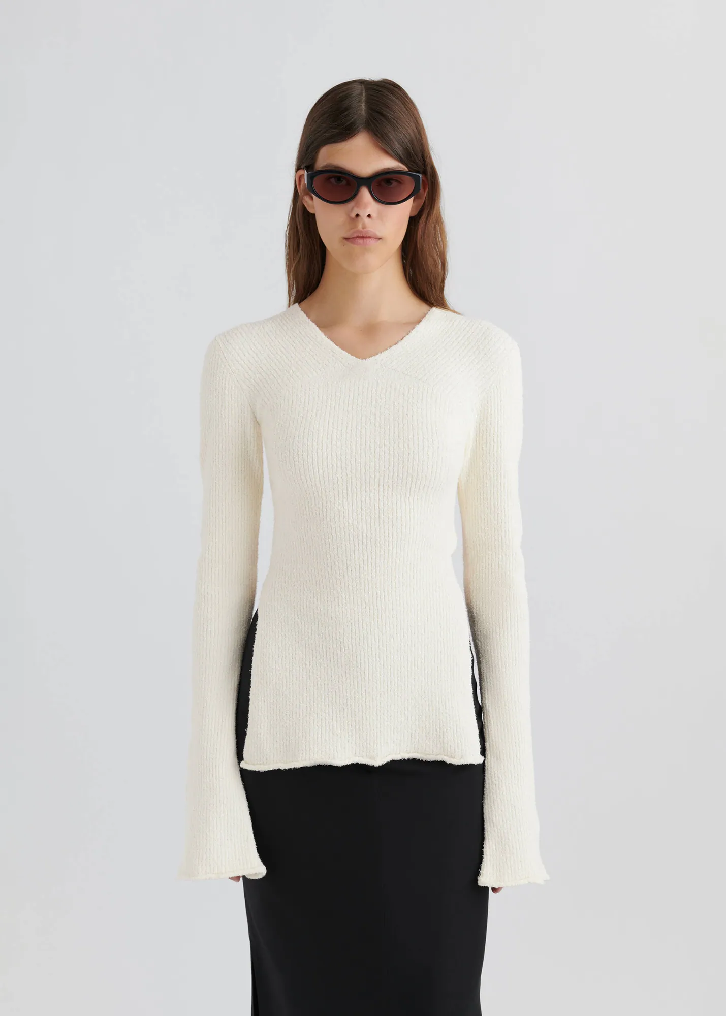 Tube Rib-Knit Wrap Top