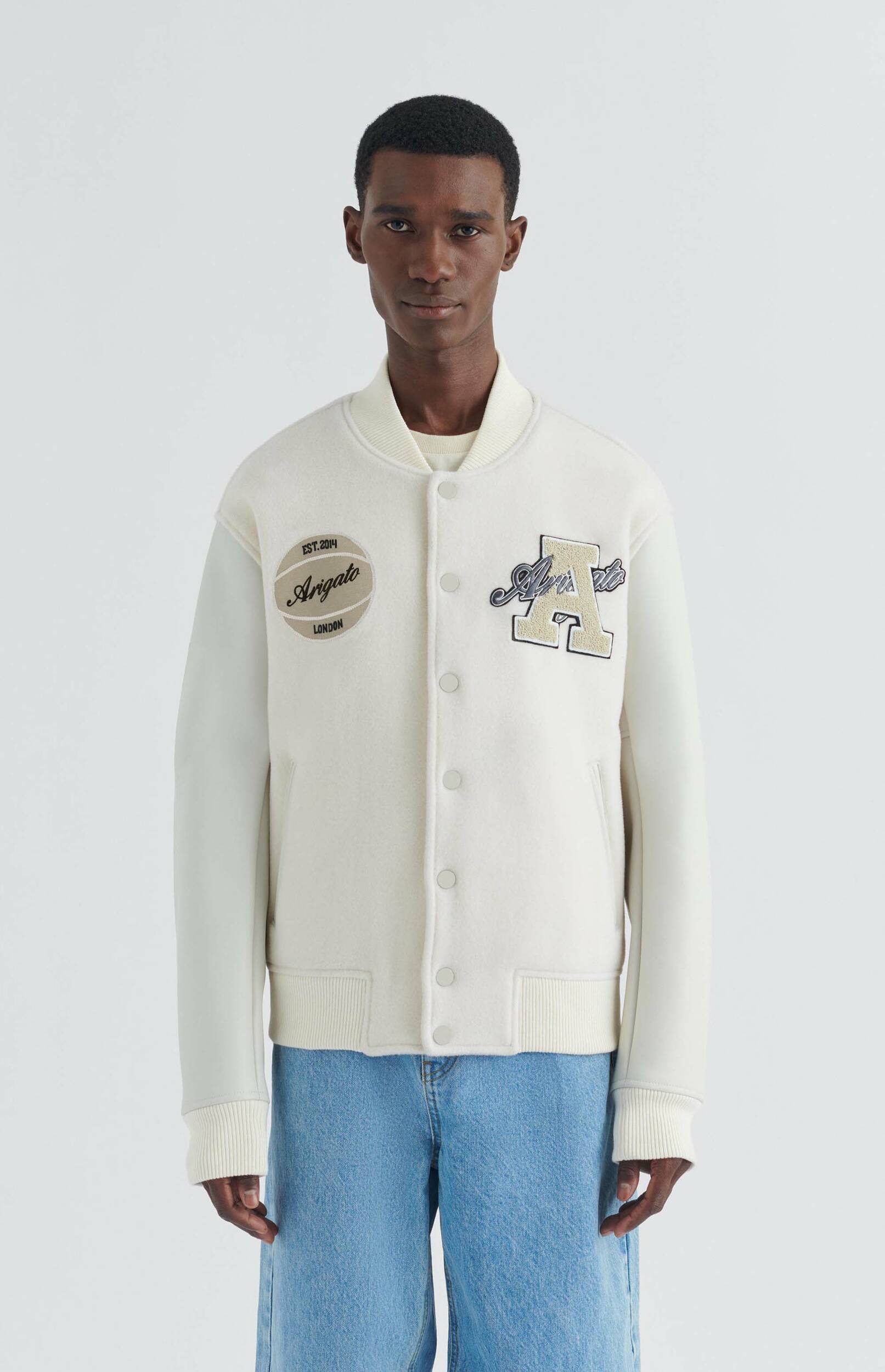 68▢MAGICSTICK 2FACE VARSITY JKT UT1228-8 Creative Flame Baseball” Jacket