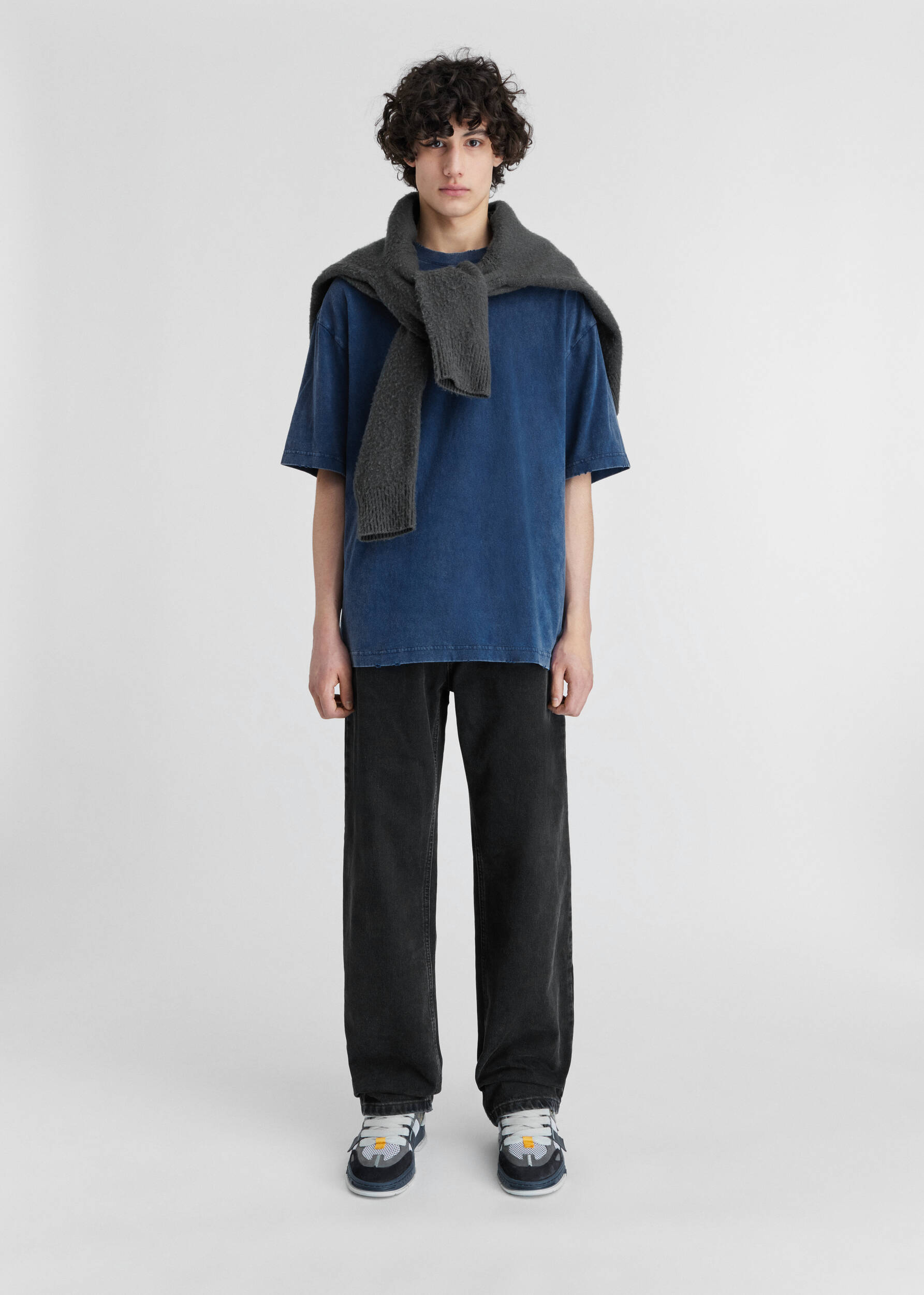 【関税込み】Axel Arigato ブラック Optic ディストレス Tシャツ AXEL ARIGATO - Optic Distressed T-Shirt