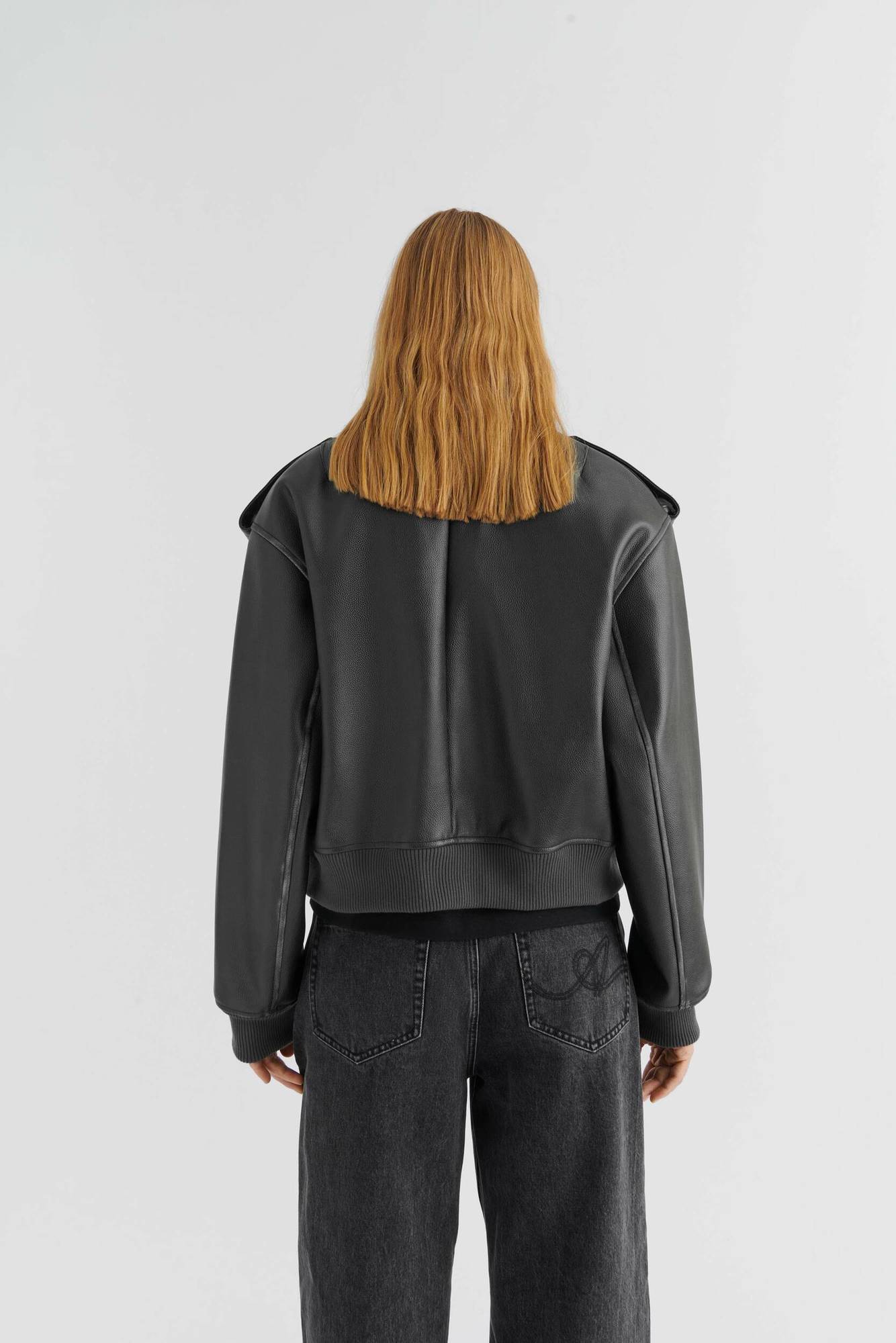 Leighton PU Bomber Jacket