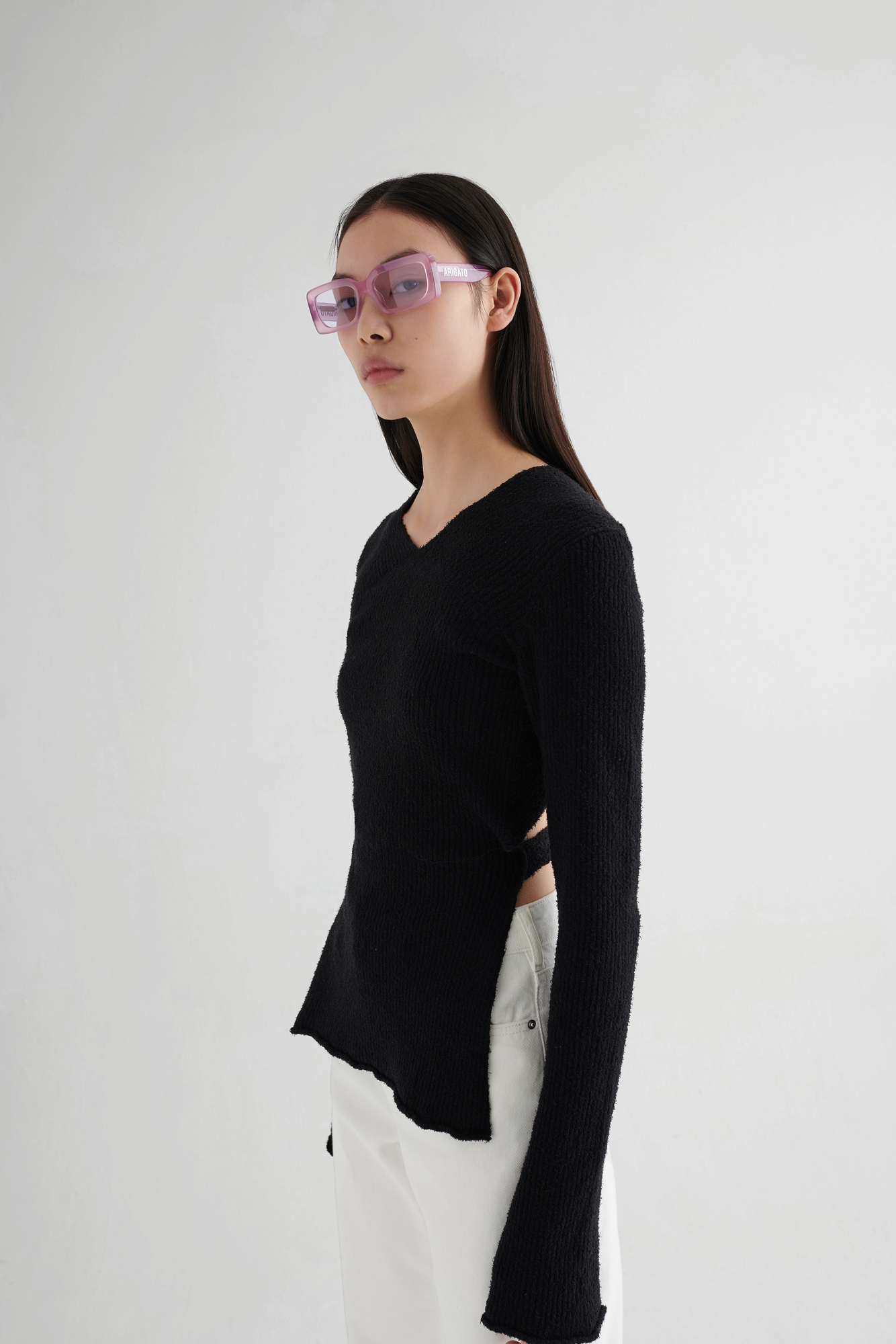 Tube Rib-Knit Wrap Top