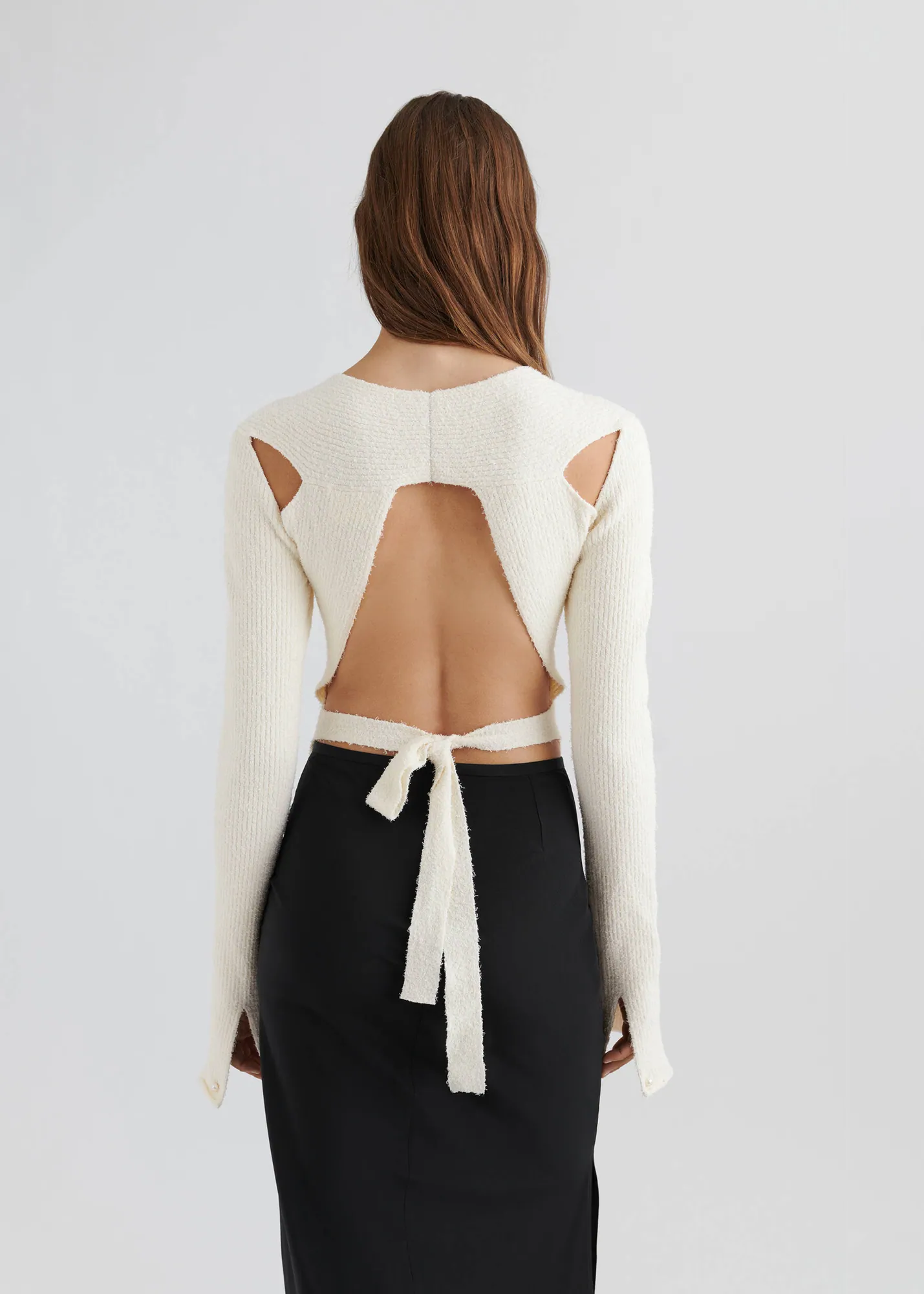 Tube Rib-Knit Wrap Top