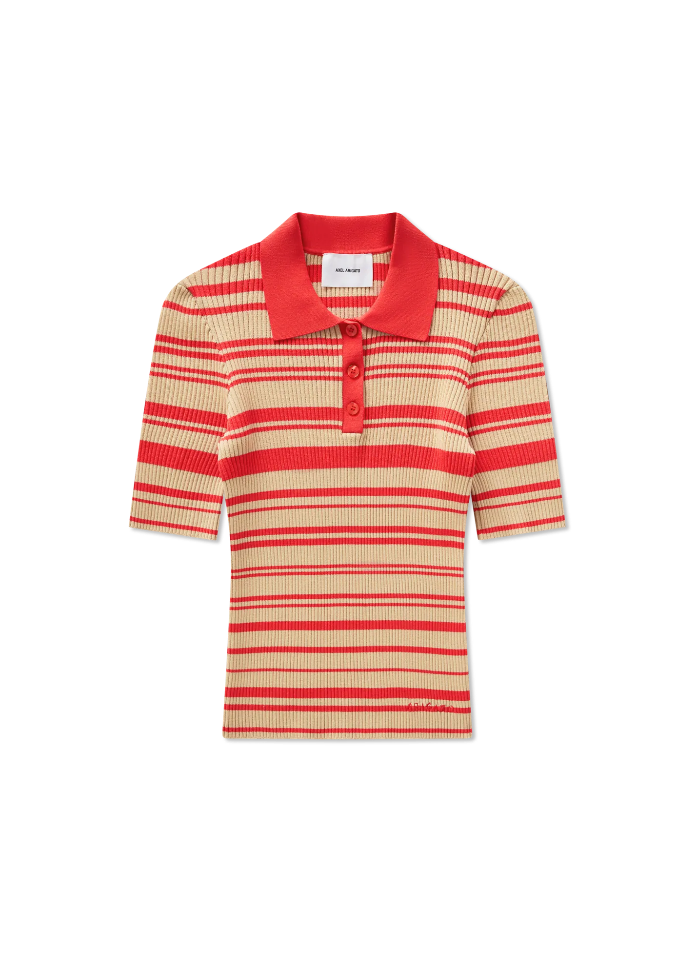 Anja Ribbed Polo Top