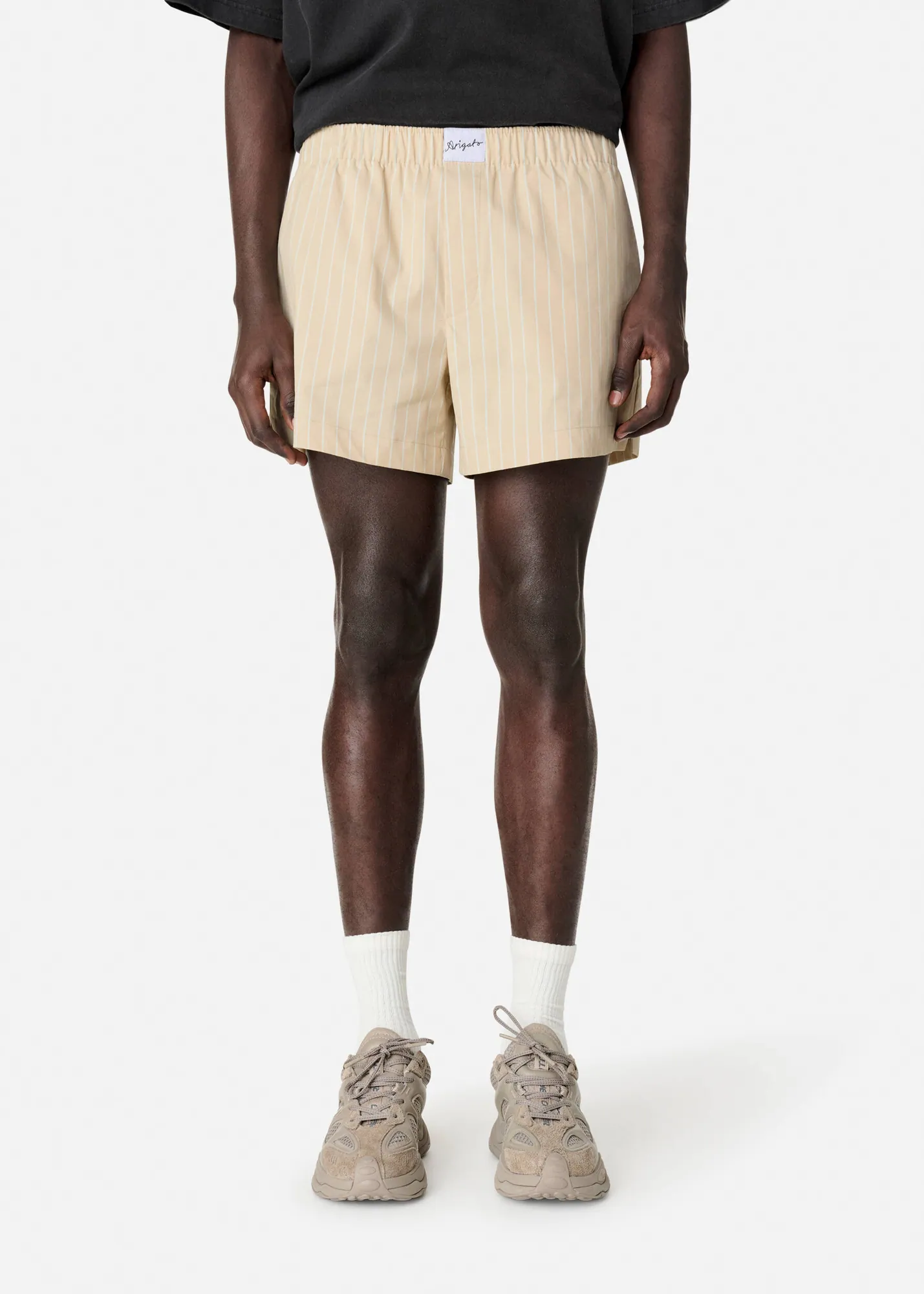 Striped Cotton Shorts
