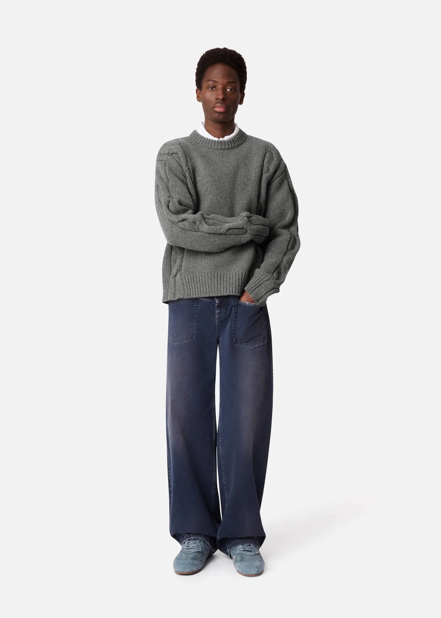 Beam Cable-Knit Sweater