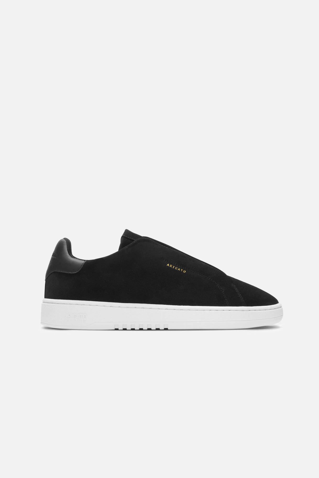 Axel Arigato Men 'Dice Laceless' White Low Top Slip-On Sneakers In Suede Man