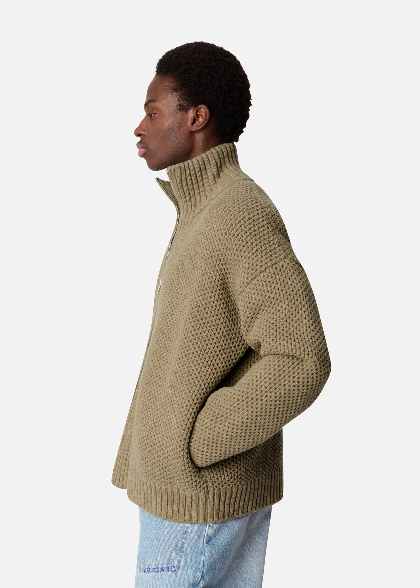 Comb Zip-up Sweater