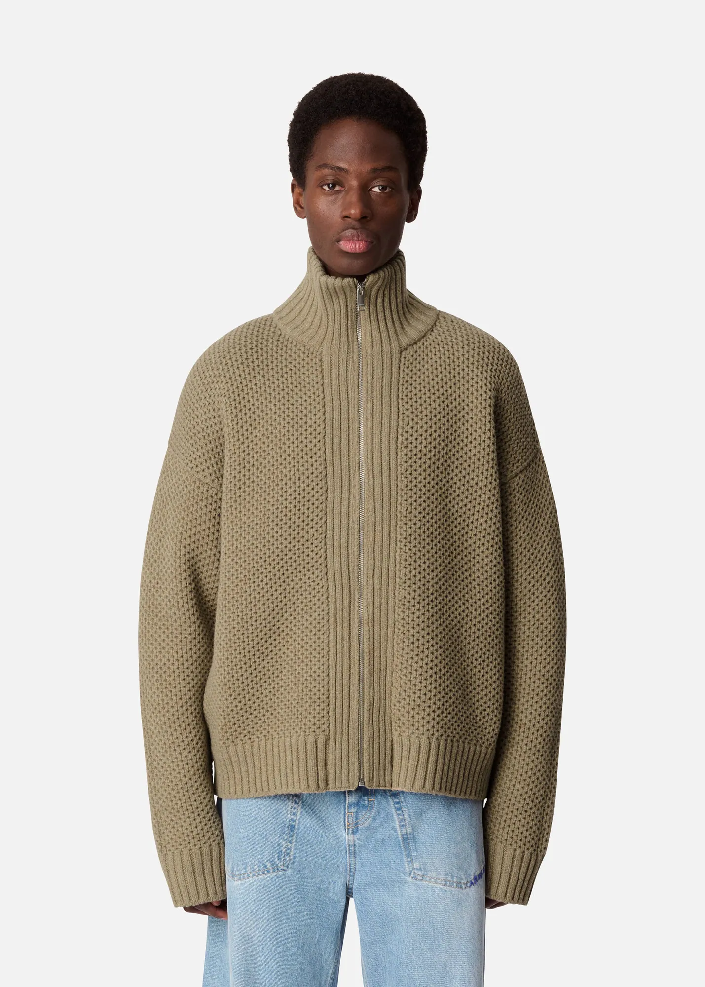 Comb Zip-up Sweater