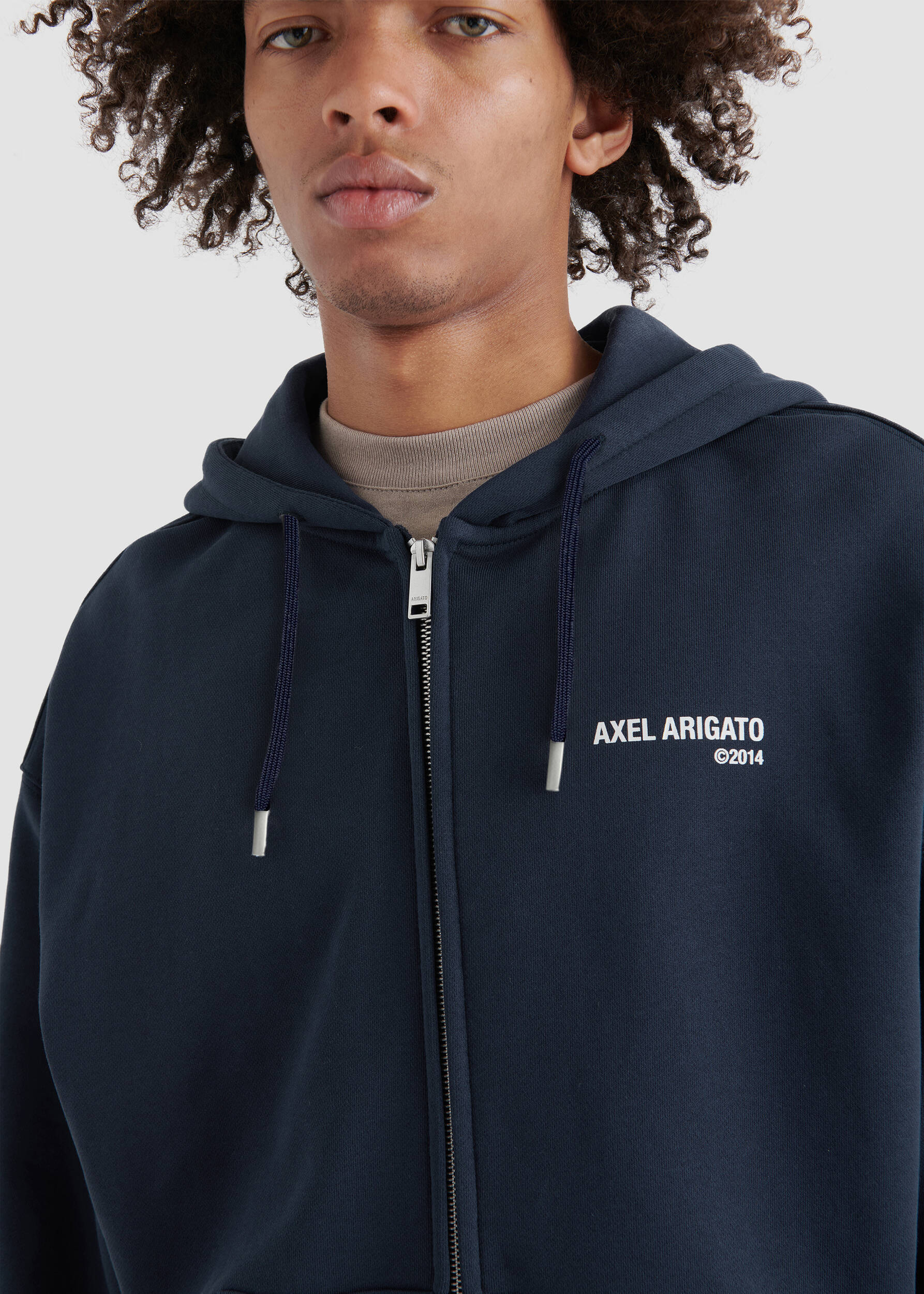 Axel Arigato Field logo-print cotton hoodie - Neutrals