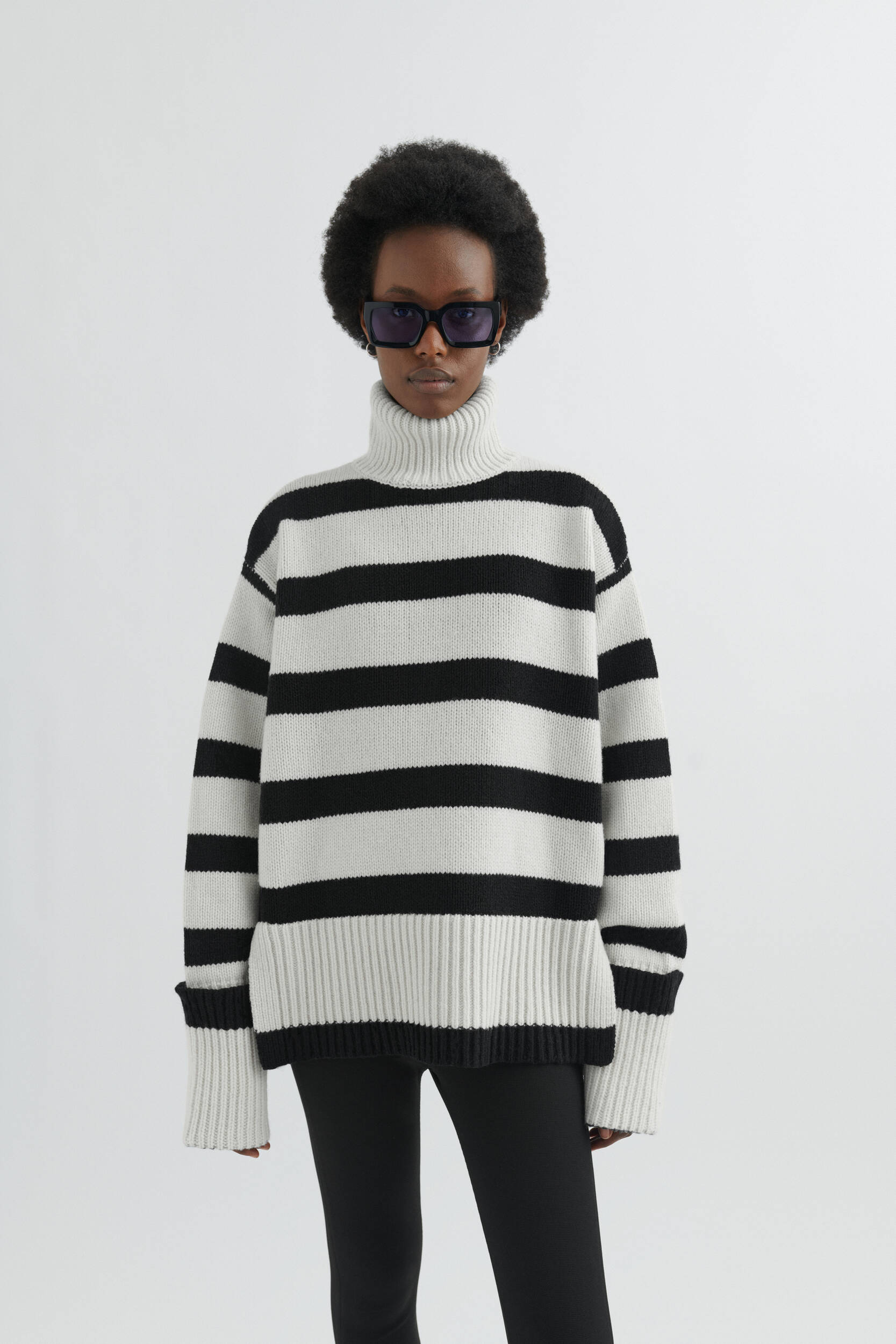 ato アトウ　TURTLENECK PULL-OVER ブラック 46 CATEGORY CUT＆SEWN | ato AOYAMA