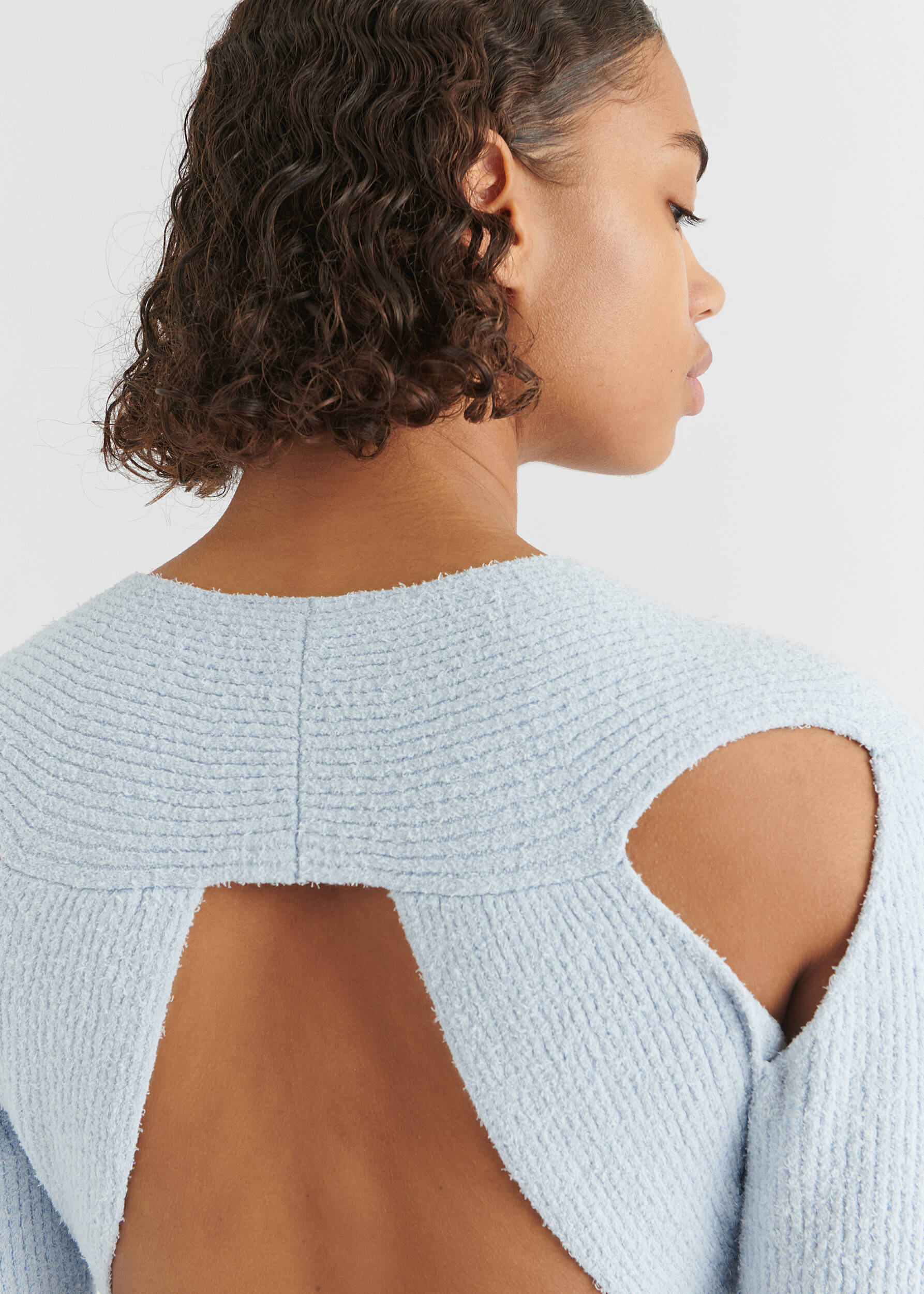 トップス Audire Bowtie rib ensemble knit(Chacoal) AXEL ARIGATO - Tube Rib-Knit Wrap Top