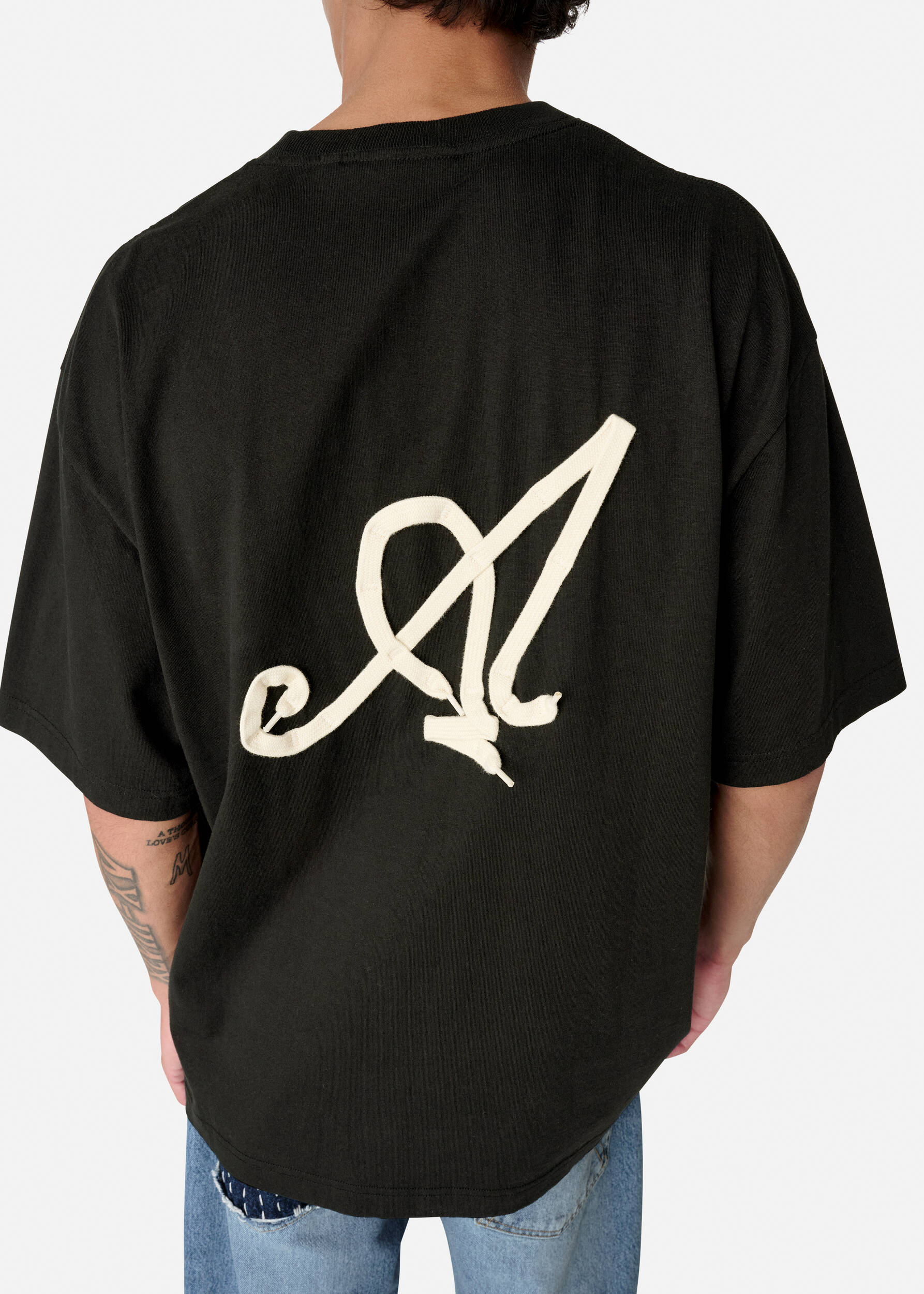 【関税込み】Axel Arigato ブラック Laced Tシャツ AXEL ARIGATO - Laced T-Shirt