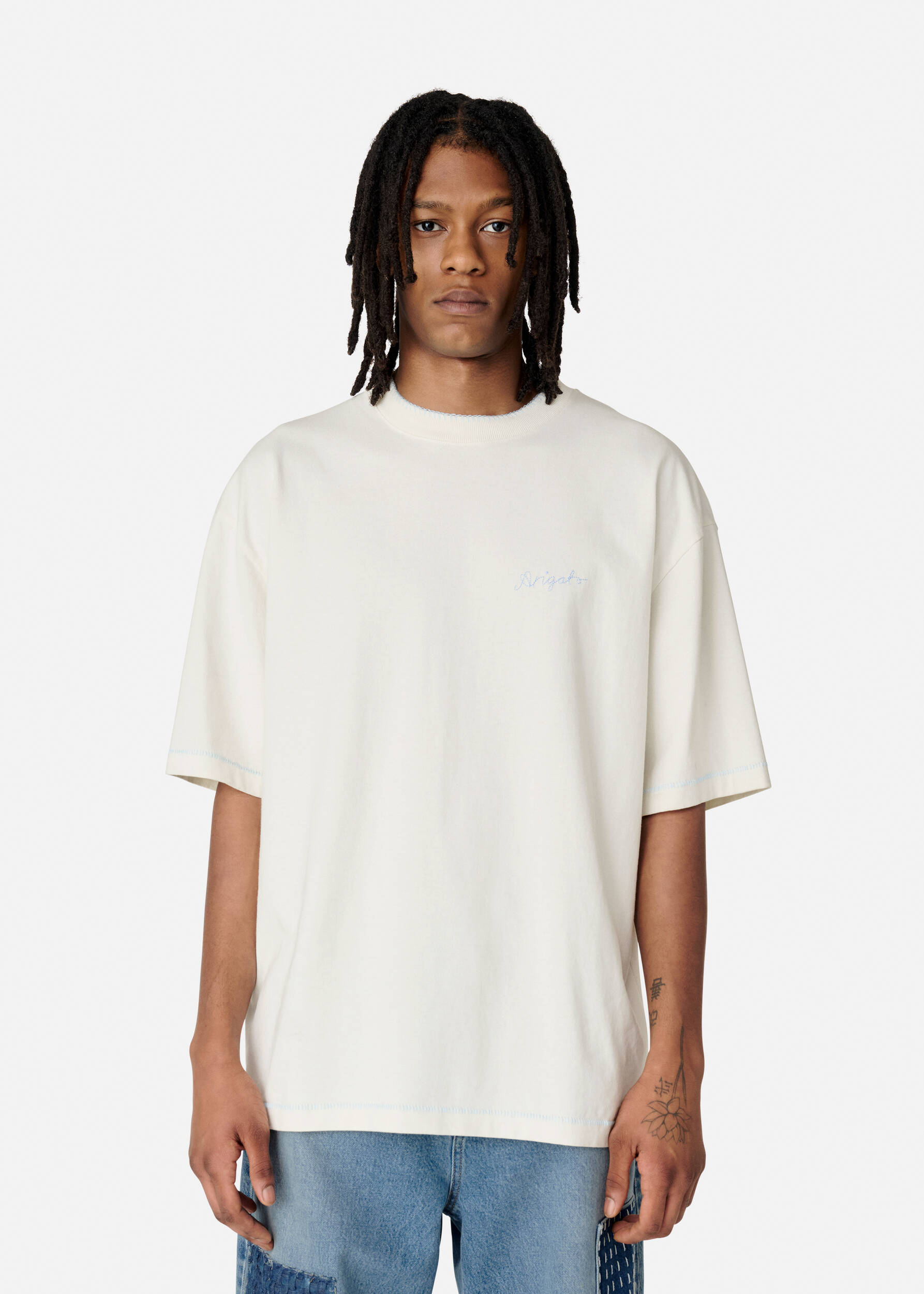Tシャツ・カットソー AXEL ARIGATO Men T Shirts A2980002OFF WHITE White AXEL ARIGATO - Stitch T-Shirt