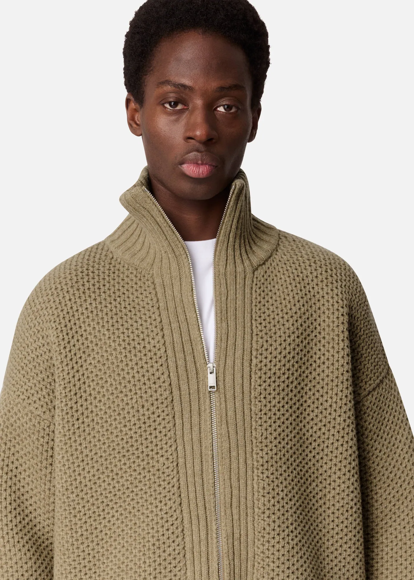 Comb Zip-up Sweater