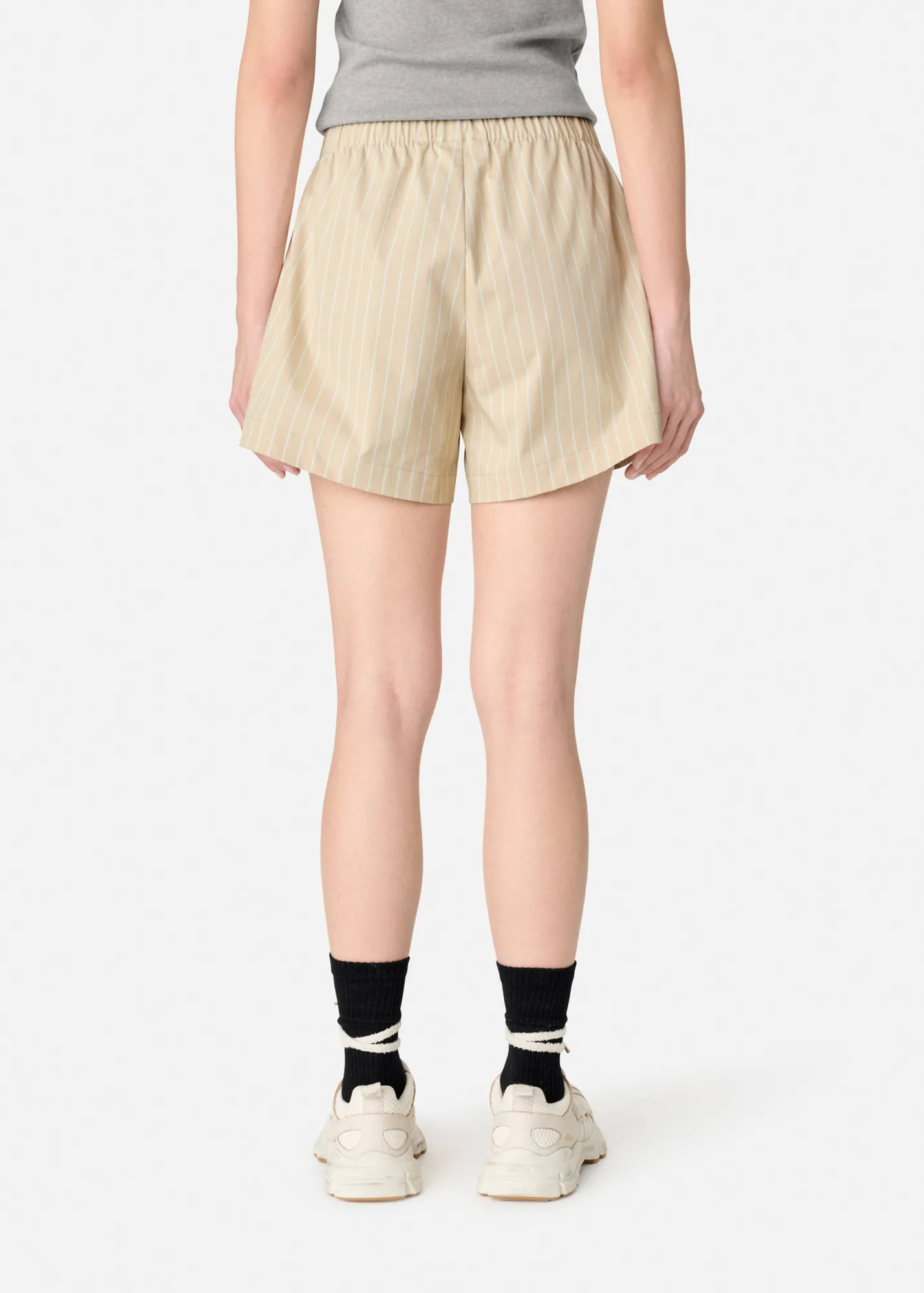 Striped Cotton Shorts