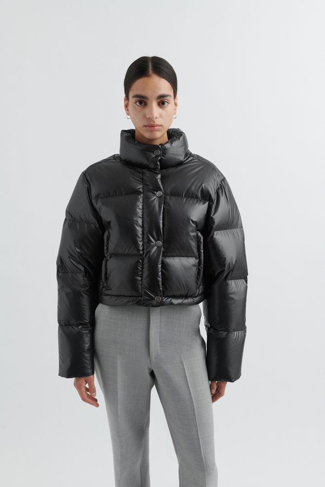 Enigma cropped puffer jacket