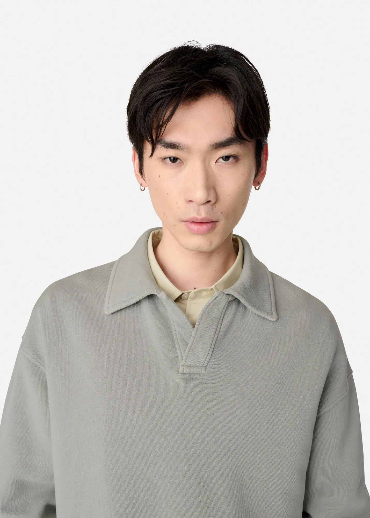 Alba Washed Polo Sweater