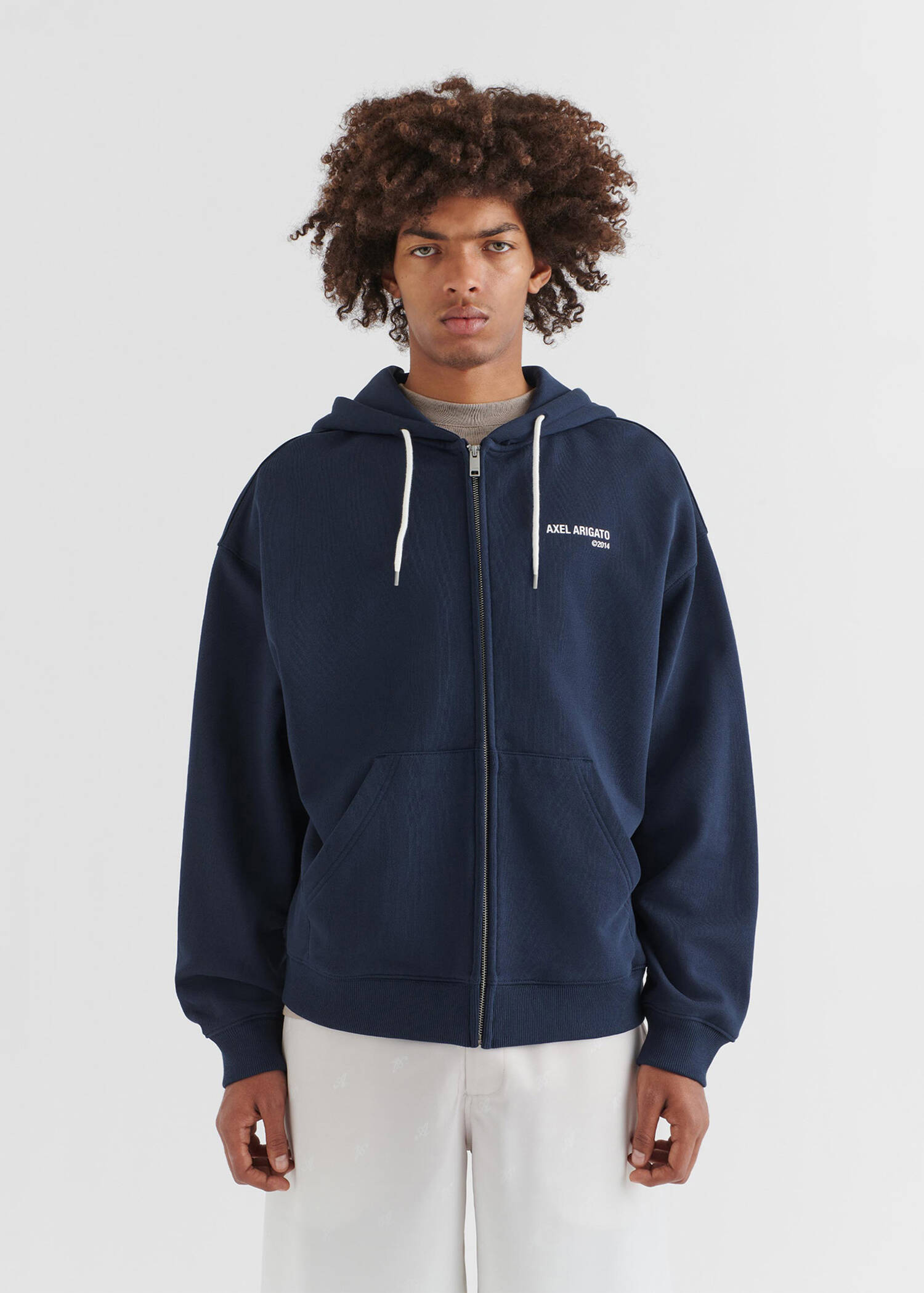 【関税込み】Axel Arigato ネイビー Maine ジップアップフーディ AXEL ARIGATO - Maine Zip-Up Hoodie