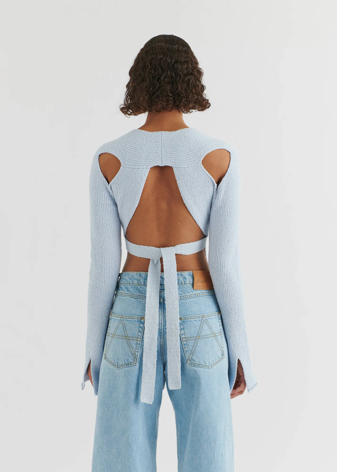 Tube Rib-Knit Wrap Top
