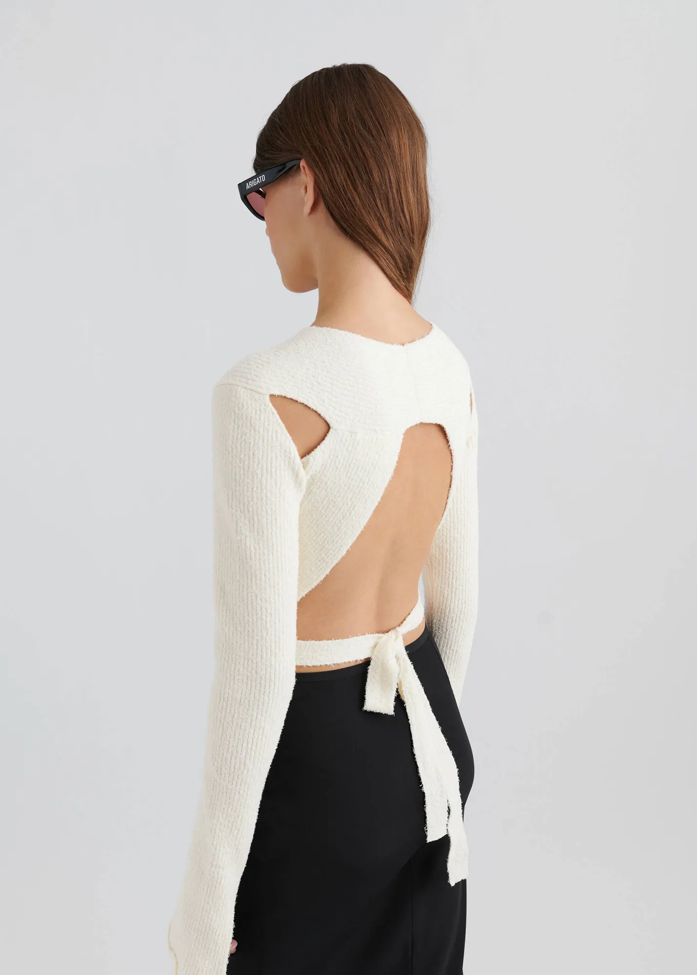 Tube Rib-Knit Wrap Top