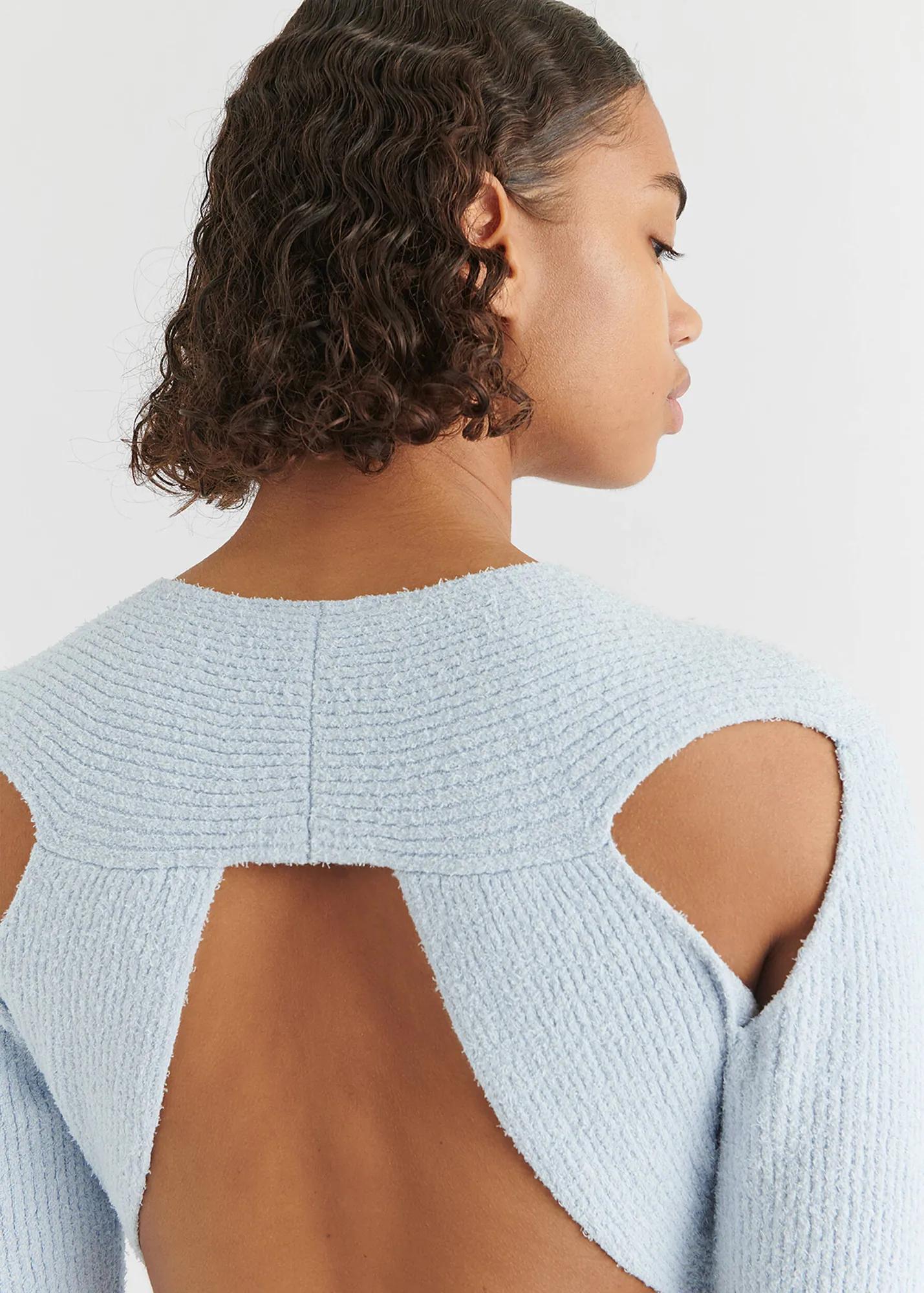Tube Rib-Knit Wrap Top