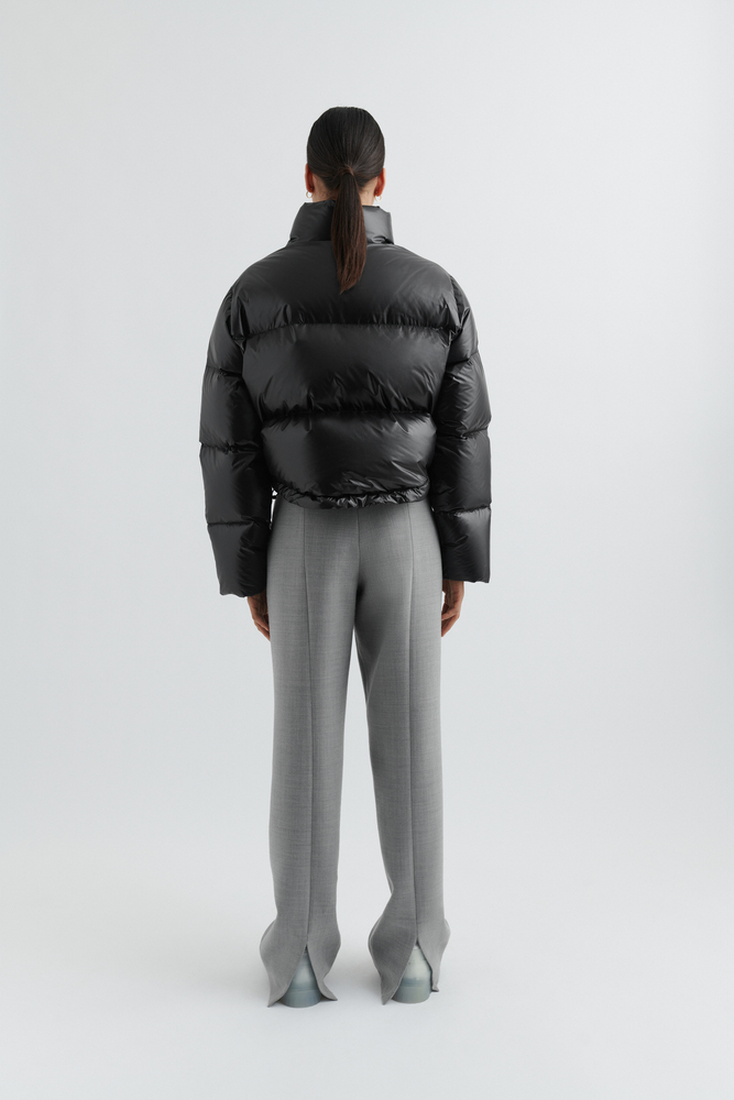 Enigma cropped puffer jacket